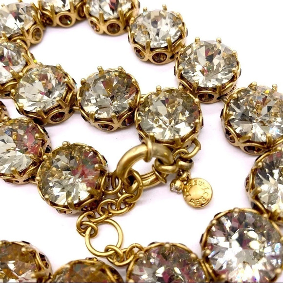 J. Crew Gray Crystal Linked Necklace - Picture 4 of 5